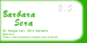 barbara sera business card